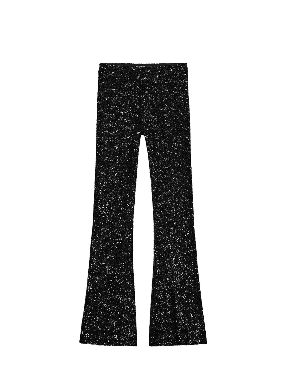 Zara Black Sequin Flared Pants